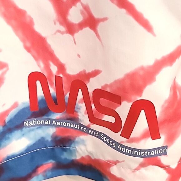 NASA Men's Swim Trunks, Red, White & Blue Phychedelic, Size XXL, NWOT - Picture 4 of 8